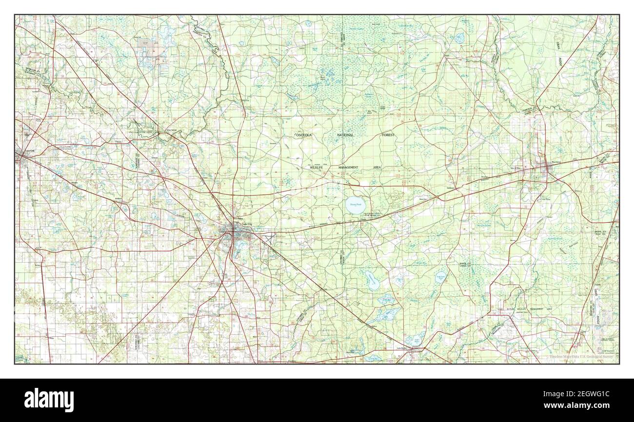 Lake City, Florida, map 1981, 1:100000, United States of America by Timeless Maps, data U.S. Geological Survey Stock Photo