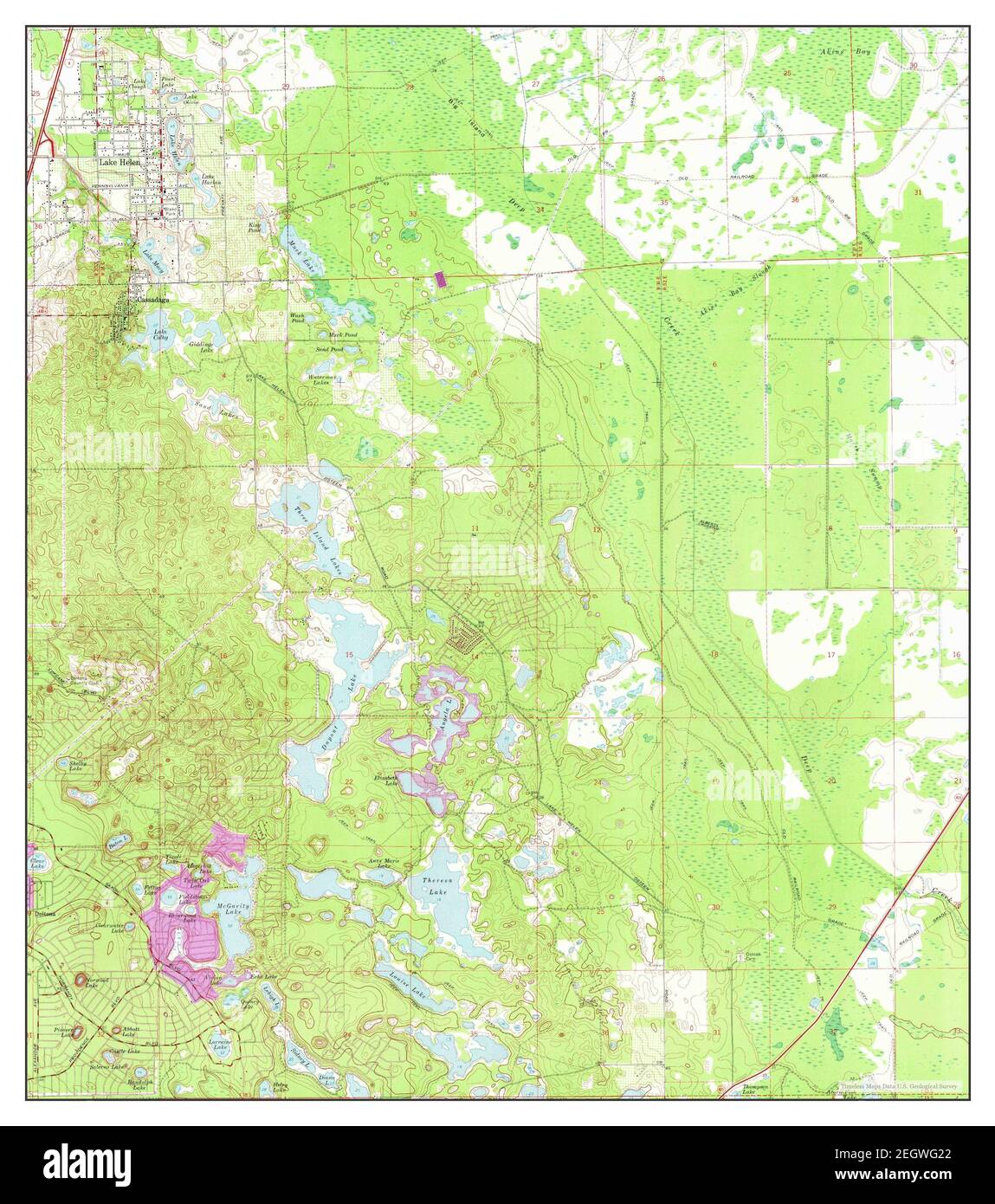 Lake Helen, Florida, map 1966, 124000, United States of America by