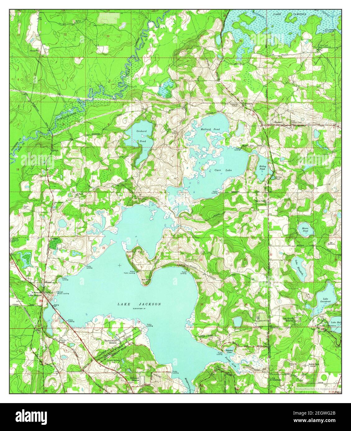 Lake Jackson, Florida, map 1963, 1:24000, United States of America by Timeless Maps, data U.S. Geological Survey Stock Photo
