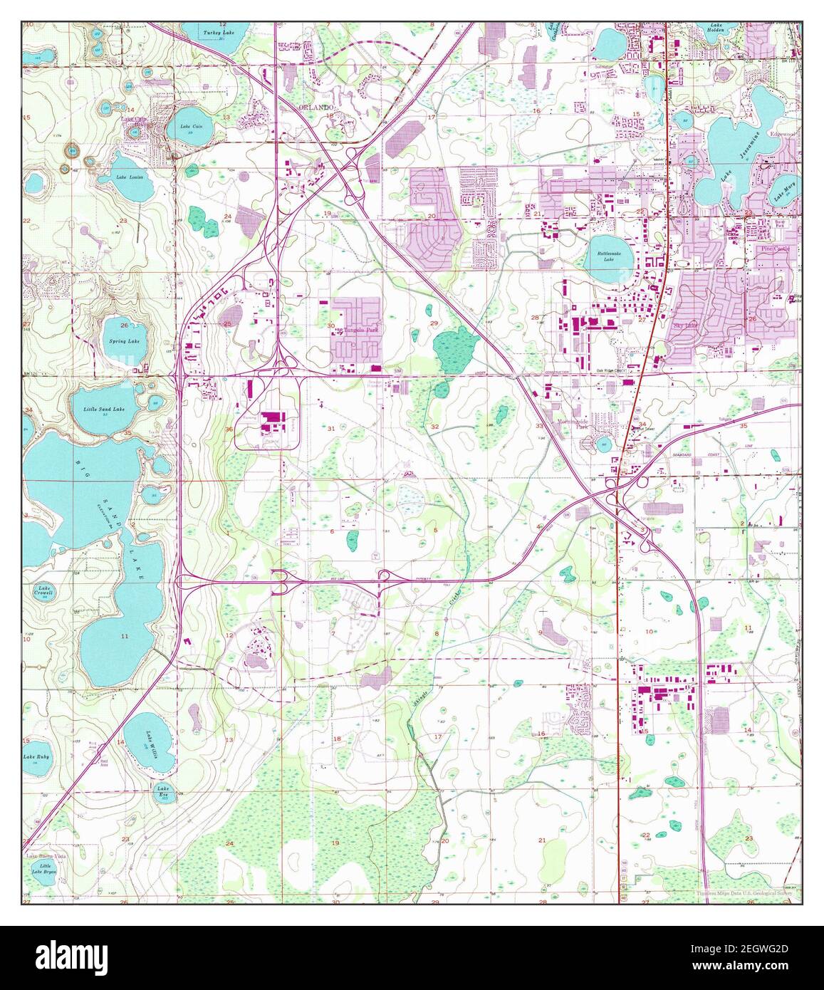 Lake Jessamine, Florida, map 1953, 124000, United States of America by