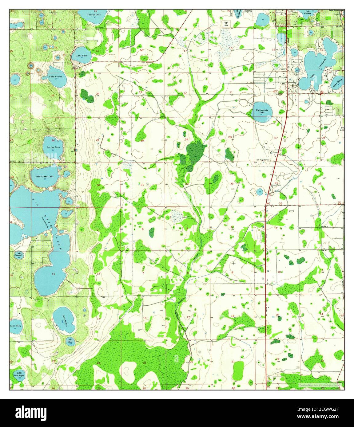 Lake Jessamine, Florida, map 1953, 1:24000, United States of America by Timeless Maps, data U.S. Geological Survey Stock Photo