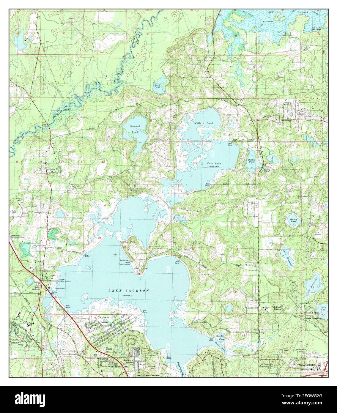 Lake Jackson, Florida, map 1982, 1:24000, United States of America by Timeless Maps, data U.S. Geological Survey Stock Photo