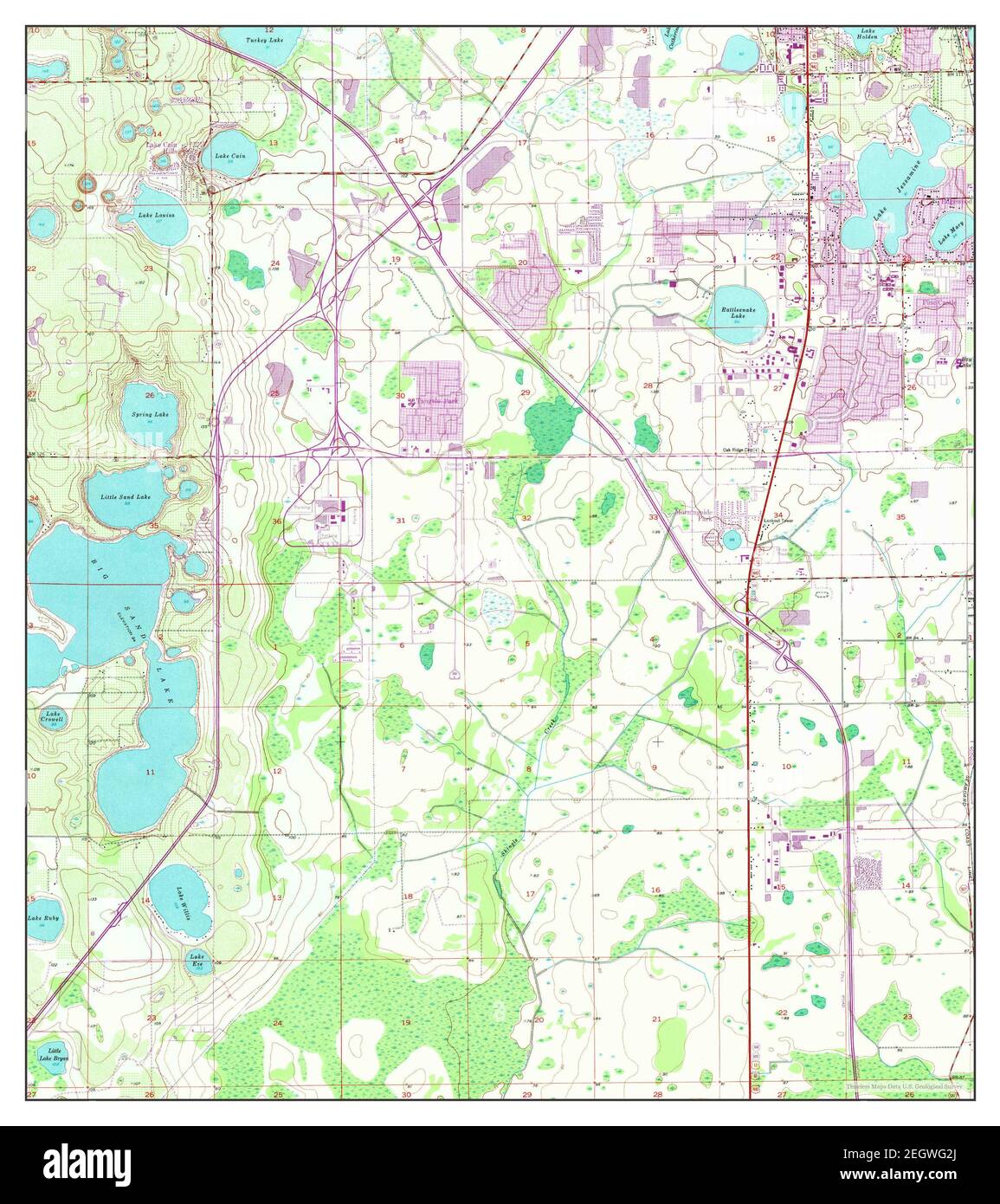 Lake Jessamine, Florida, map 1953, 124000, United States of America by