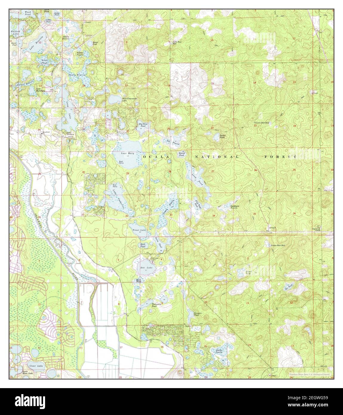 Lake Mary, Florida, map 1972, 1:24000, United States of America by Timeless Maps, data U.S. Geological Survey Stock Photo