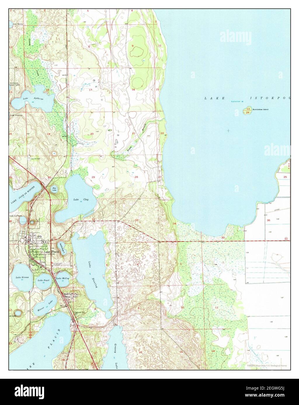 Lake Placid, Florida, map 1952, 1:24000, United States of America by Timeless Maps, data U.S. Geological Survey Stock Photo