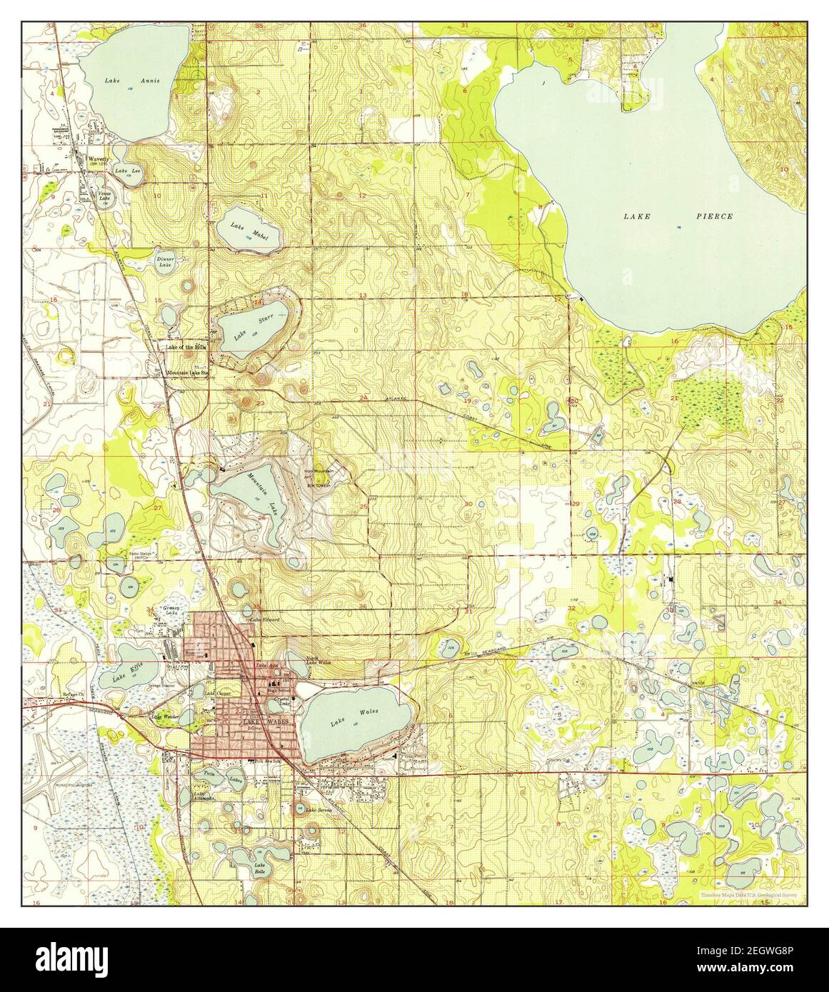 Lake Wales, Florida, map 1952, 1:24000, United States of America by Timeless Maps, data U.S. Geological Survey Stock Photo
