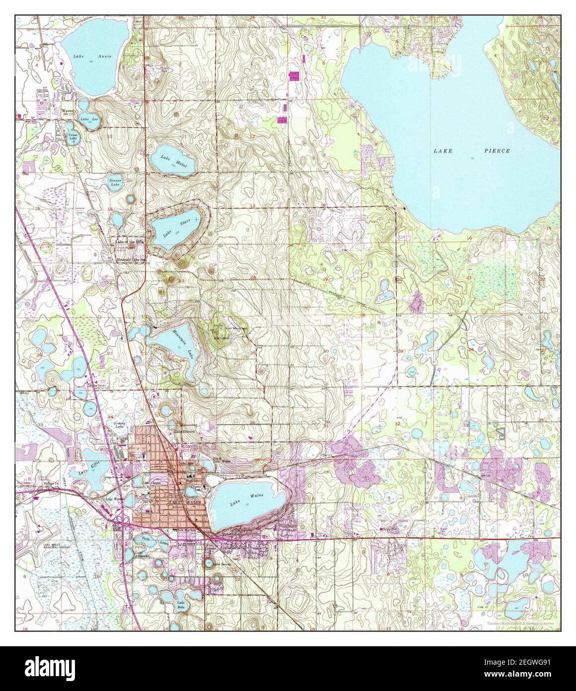 Lake Wales, Florida, map 1952, 1:24000, United States of America by Timeless Maps, data U.S. Geological Survey Stock Photo