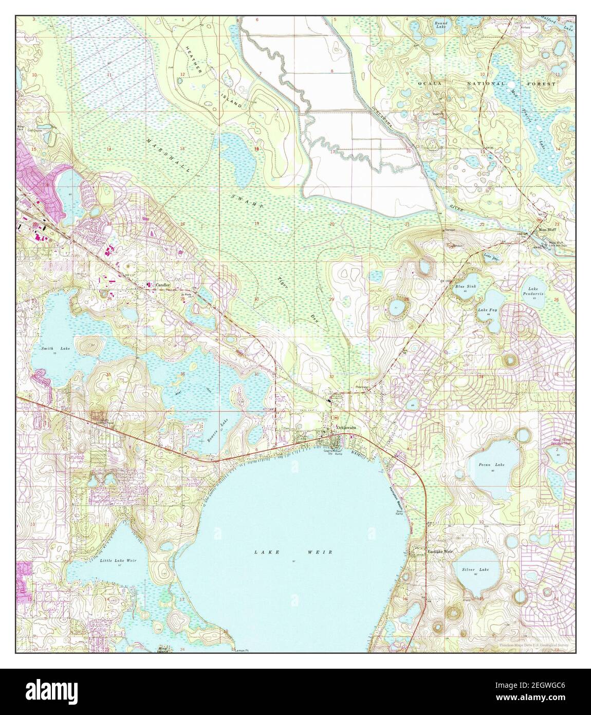 Lake Weir, Florida, map 1970, 124000, United States of America by