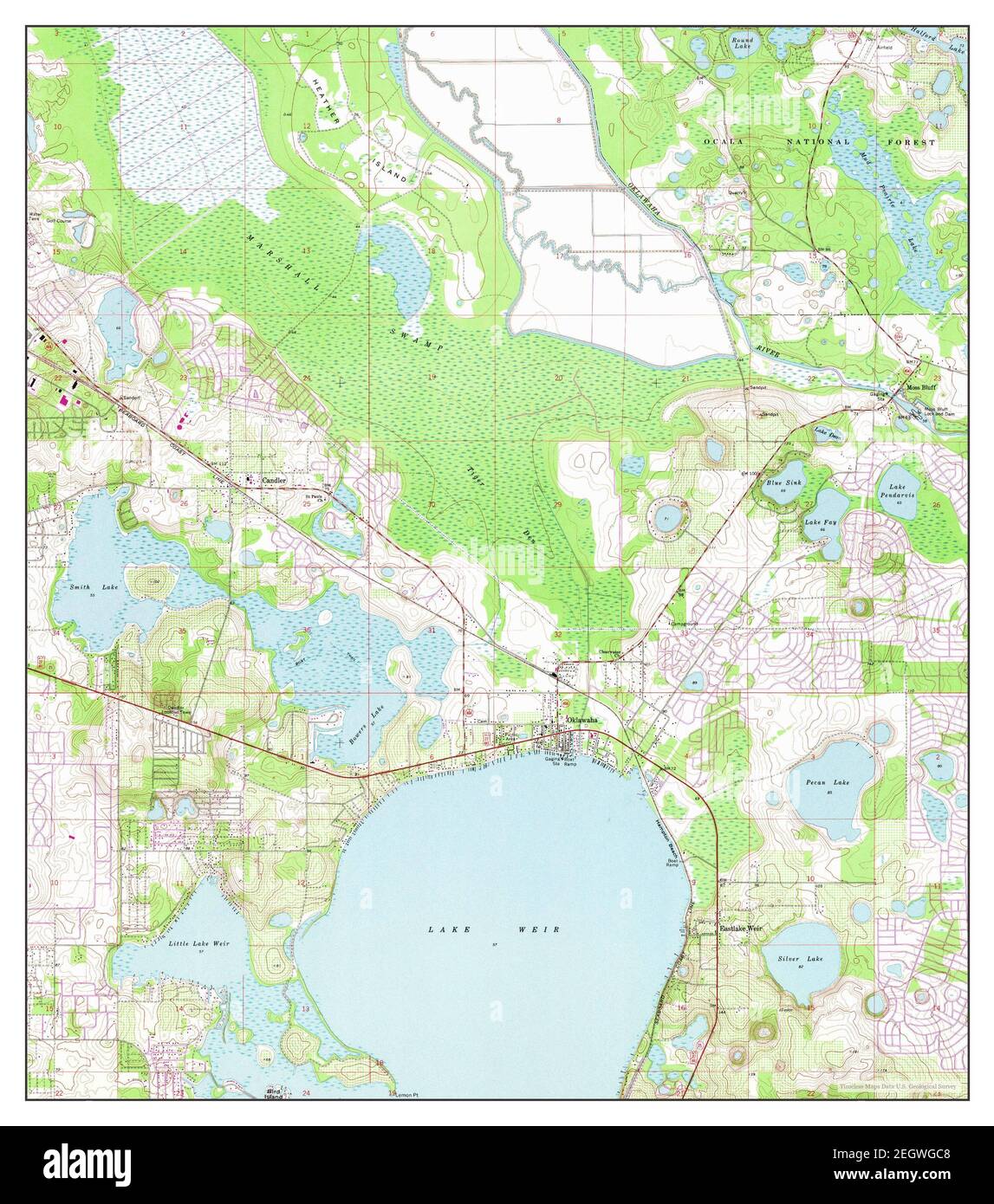 Lake Weir, Florida, map 1970, 1:24000, United States of America by ...