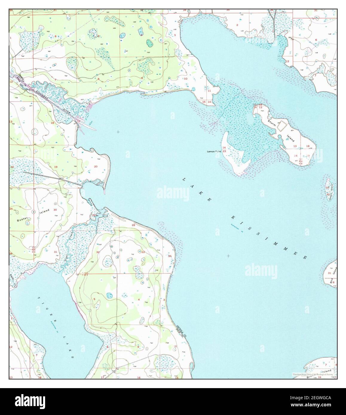 Lake Weohyakapka NE, Florida, map 1952, 124000, United States of America by Timeless Maps, data