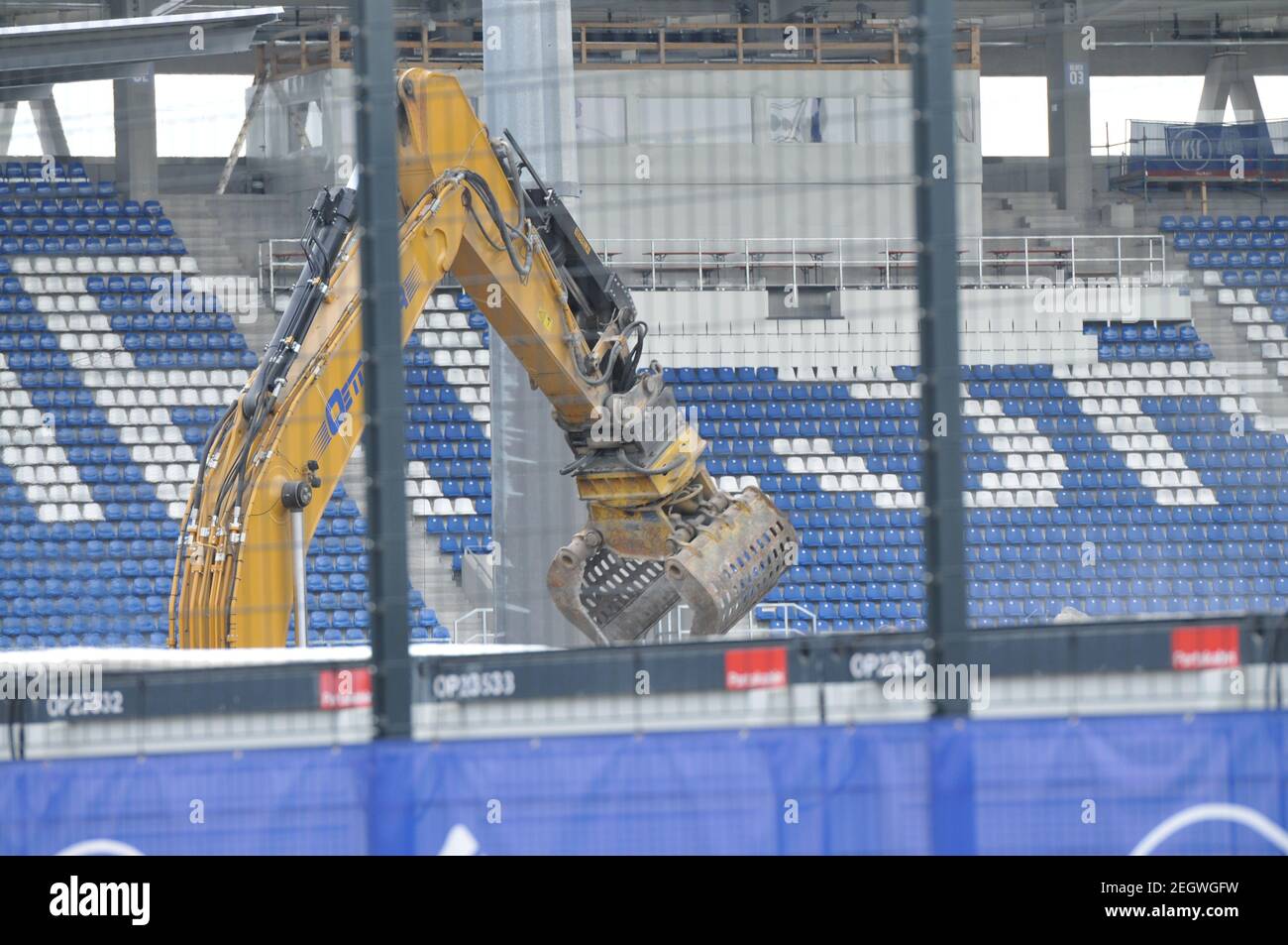Bauarbeiten am KSC Wildparkstadion stadium Construction Stock Photo