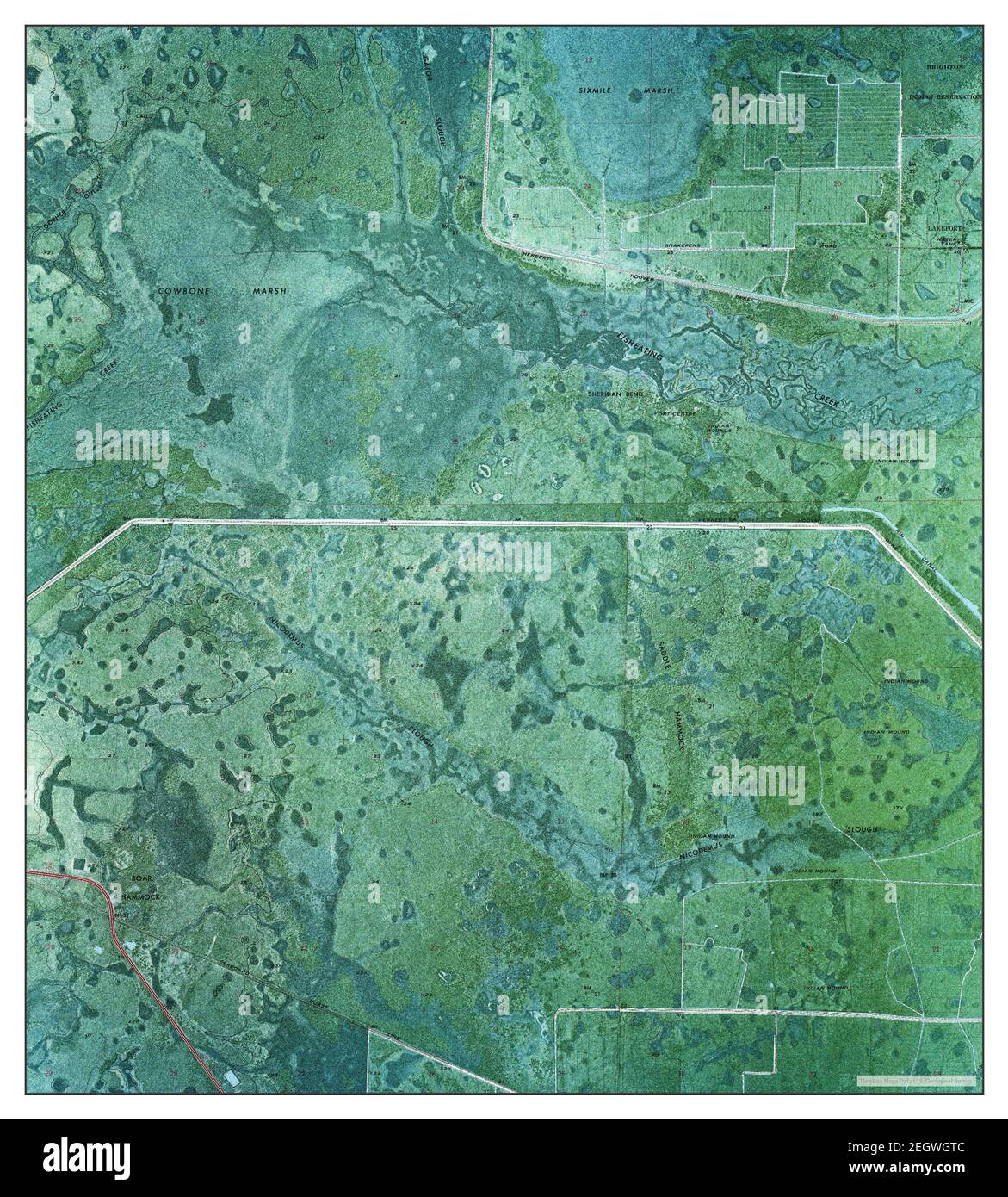 Lakeport, Florida, map 1970, 1:24000, United States of America by Timeless Maps, data U.S. Geological Survey Stock Photo