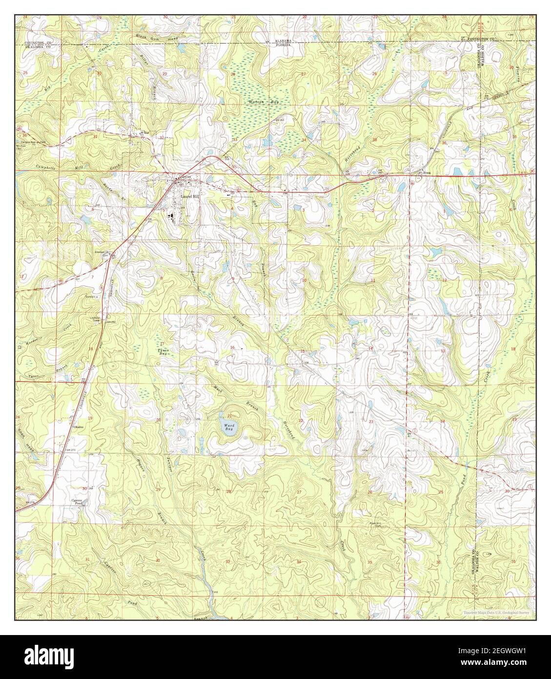 Laurel Hill, Florida, map 1973, 124000, United States of America by Timeless Maps, data U.S