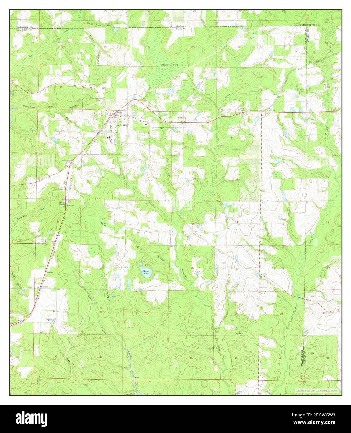 Laurel Hill, Florida, map 1973, 124000, United States of America by Timeless Maps, data U.S
