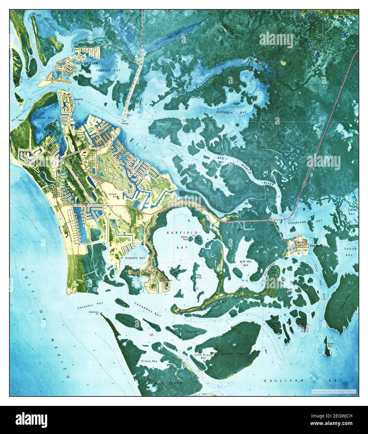 Marco Island Florida map 1973 - Marco Island Florida Map 1973 124000 United States Of America By Timeless Maps Data Us Geological Survey 2EGWJCH 
