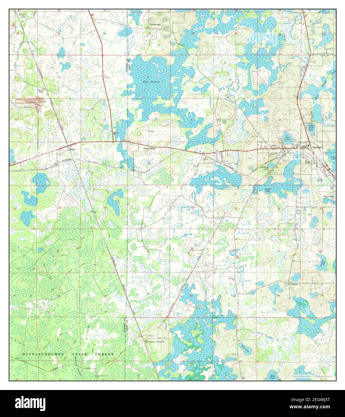 Mascotte, Florida, map 1969, 124000, United States of America by