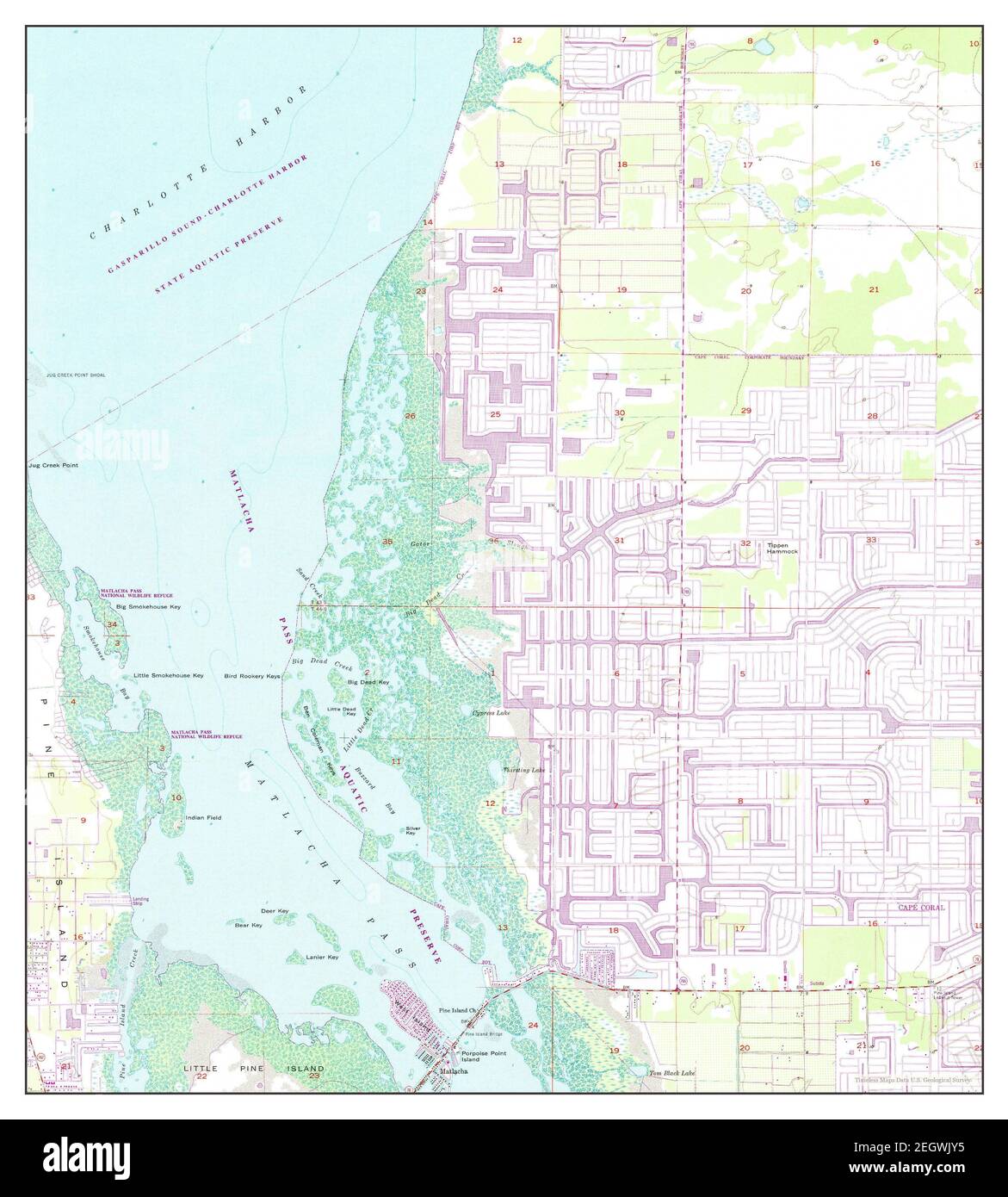 Matlacha, Florida, map 1958, 1:24000, United States of America by 