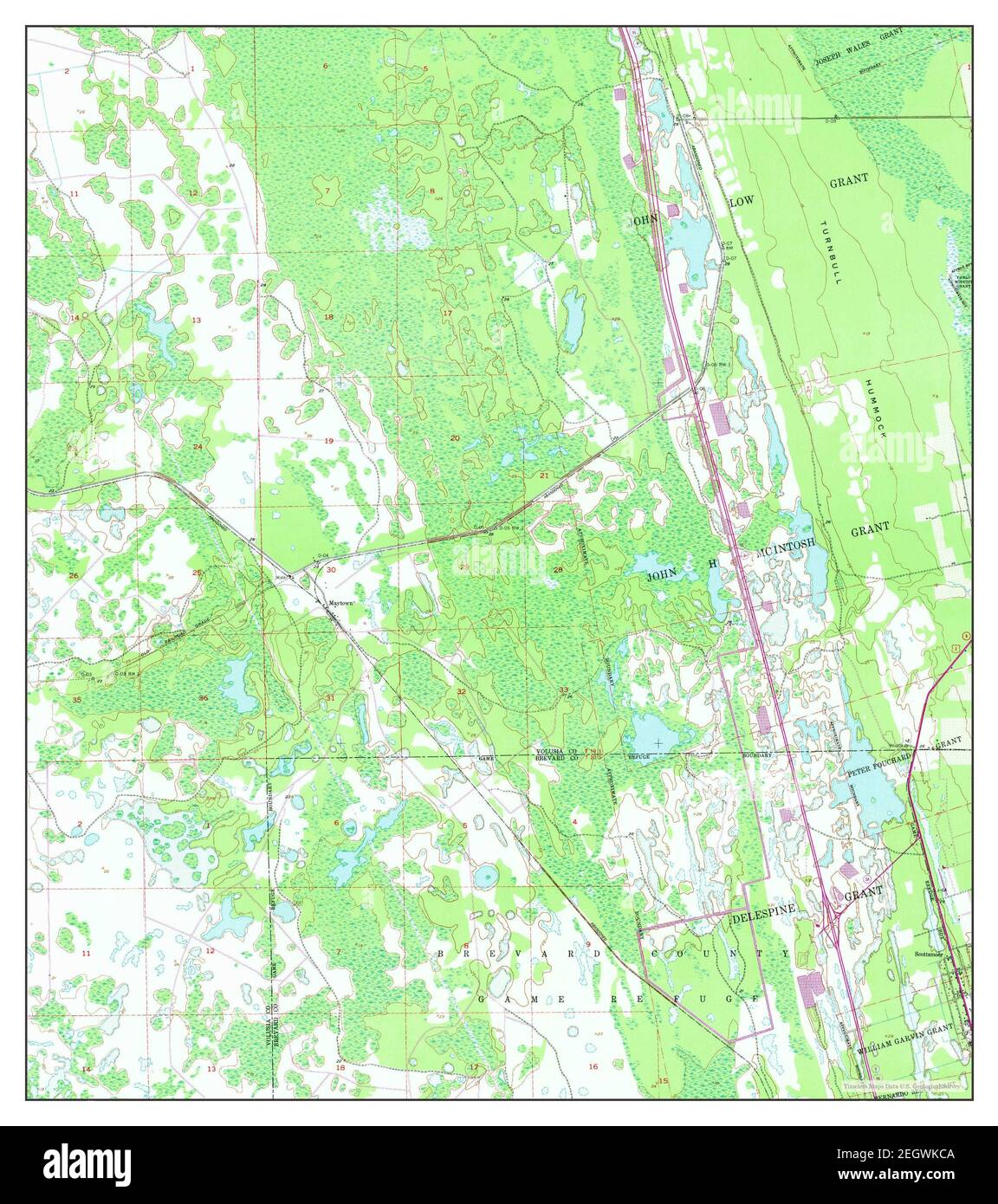 Maytown, Florida, map 1950, 124000, United States of America by Timeless Maps, data U.S