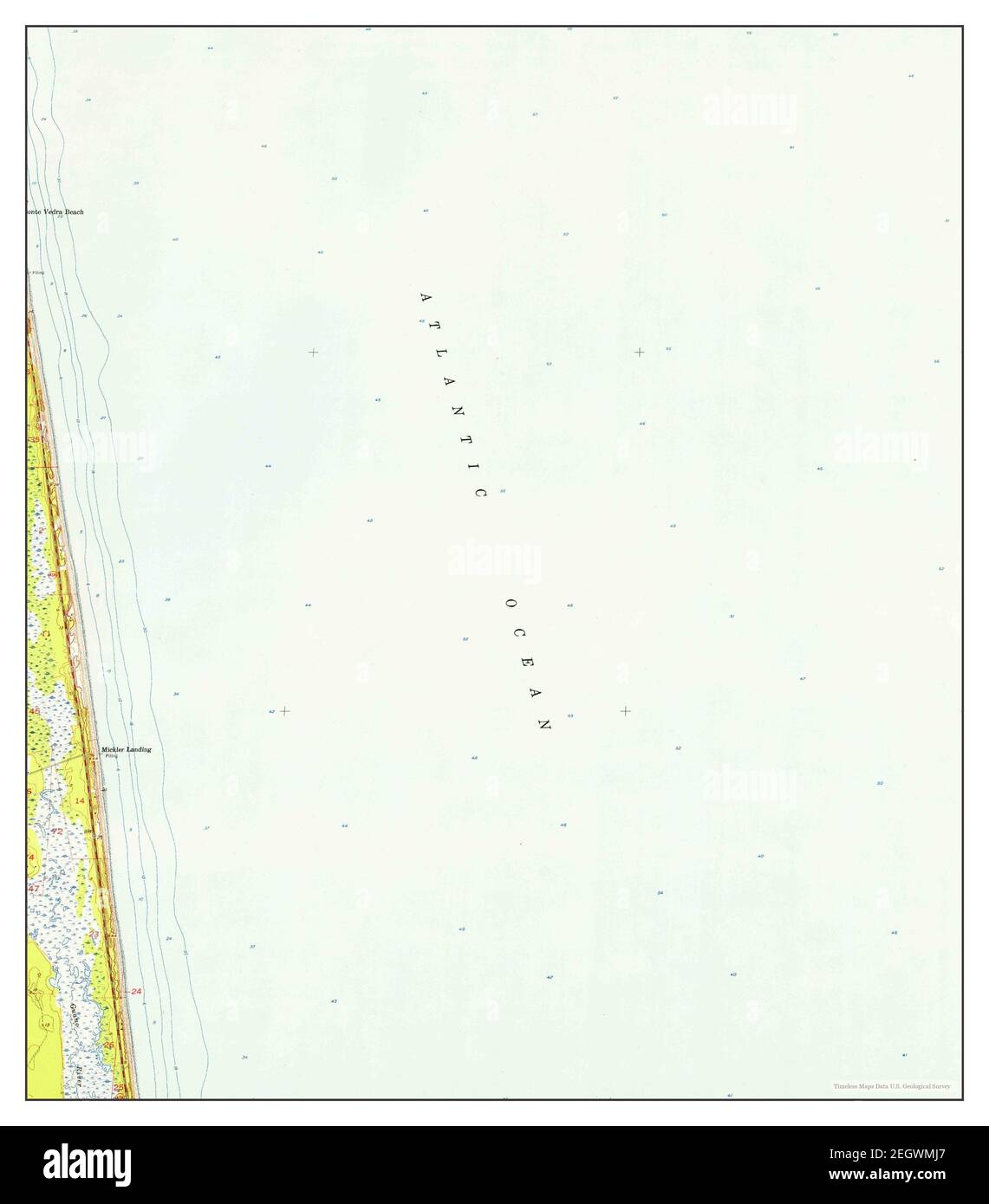 Mickler Landing, Florida, map 1952, 124000, United States of America