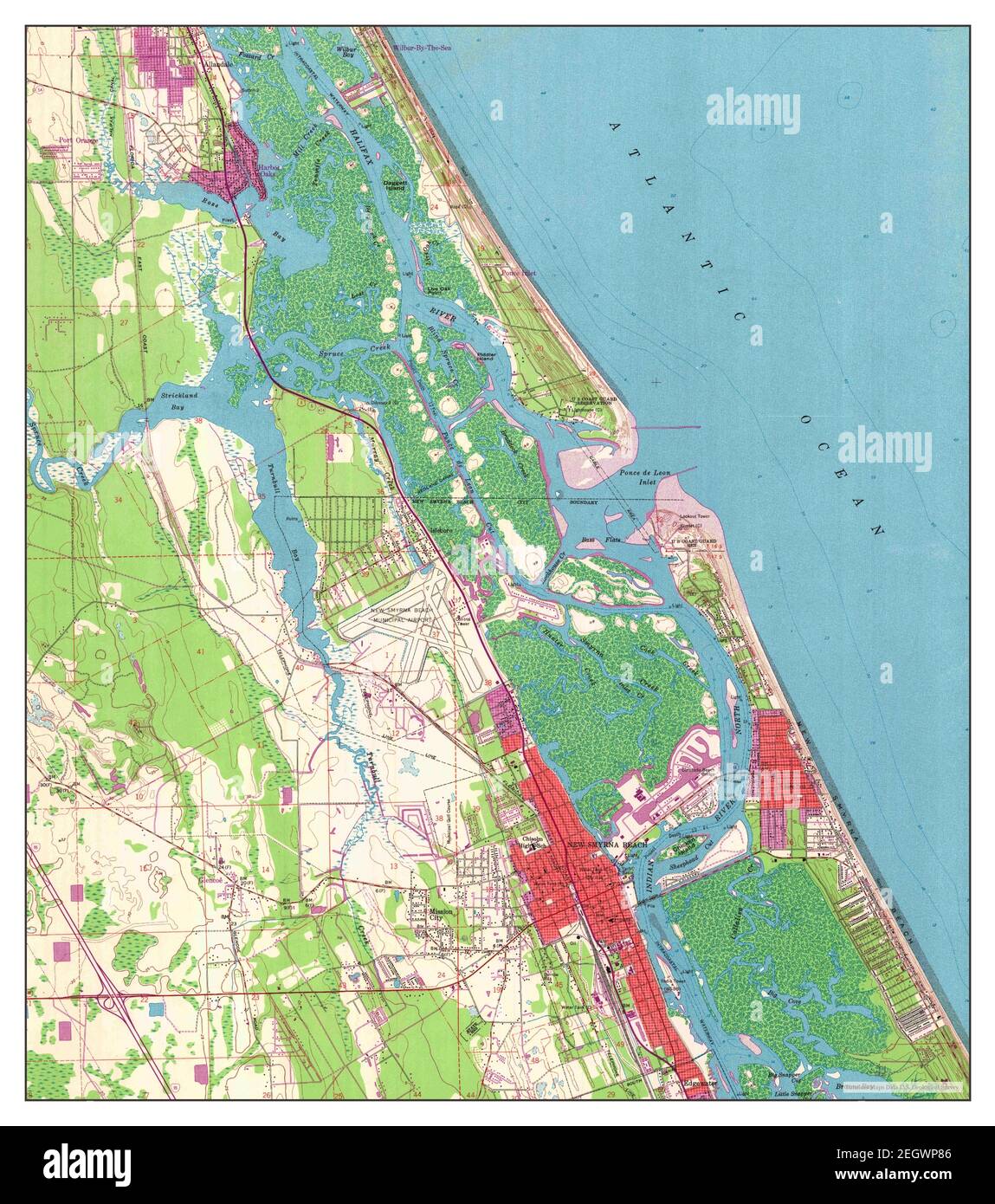 New Smyrna Beach Florida Map 1956 1 United States Of America By Timeless Maps Data U S Geological Survey Stock Photo Alamy