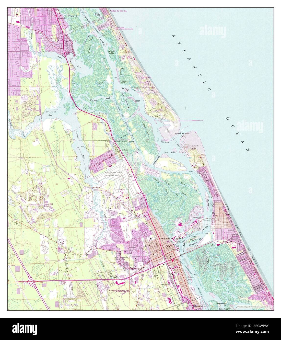 New Smyrna Beach Florida Map 1956 1 United States Of America By Timeless Maps Data U S Geological Survey Stock Photo Alamy