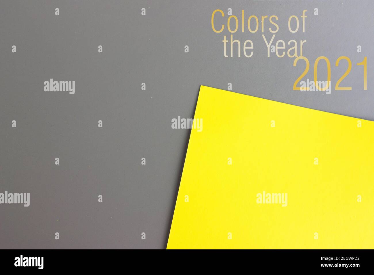 Colors Background of the Year 2021. Colors trend. Illuminating. Ultimate Grey Stock Photo