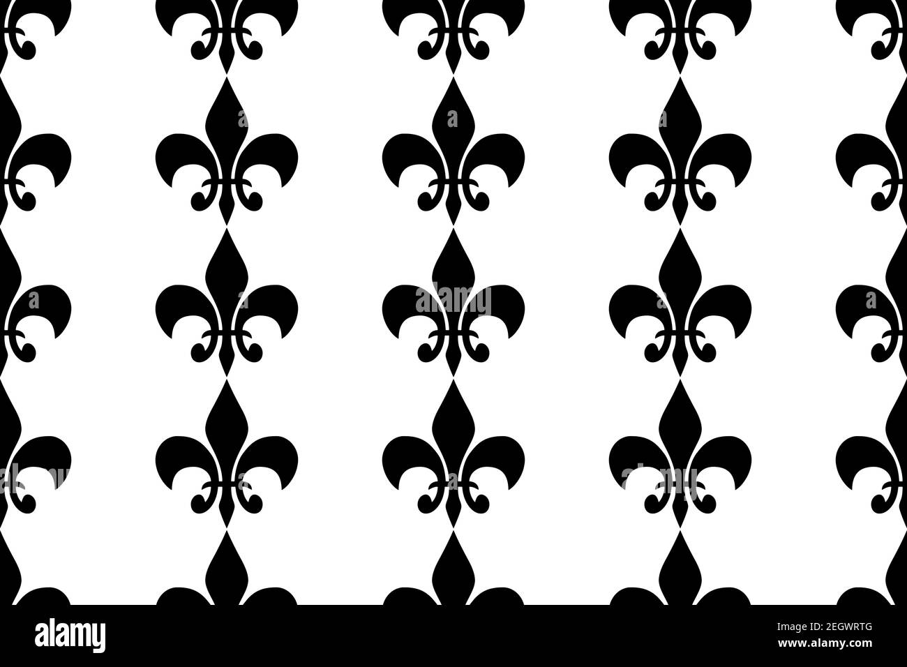 Royal heraldic lilies seamless pattern abstract background Stock Vector