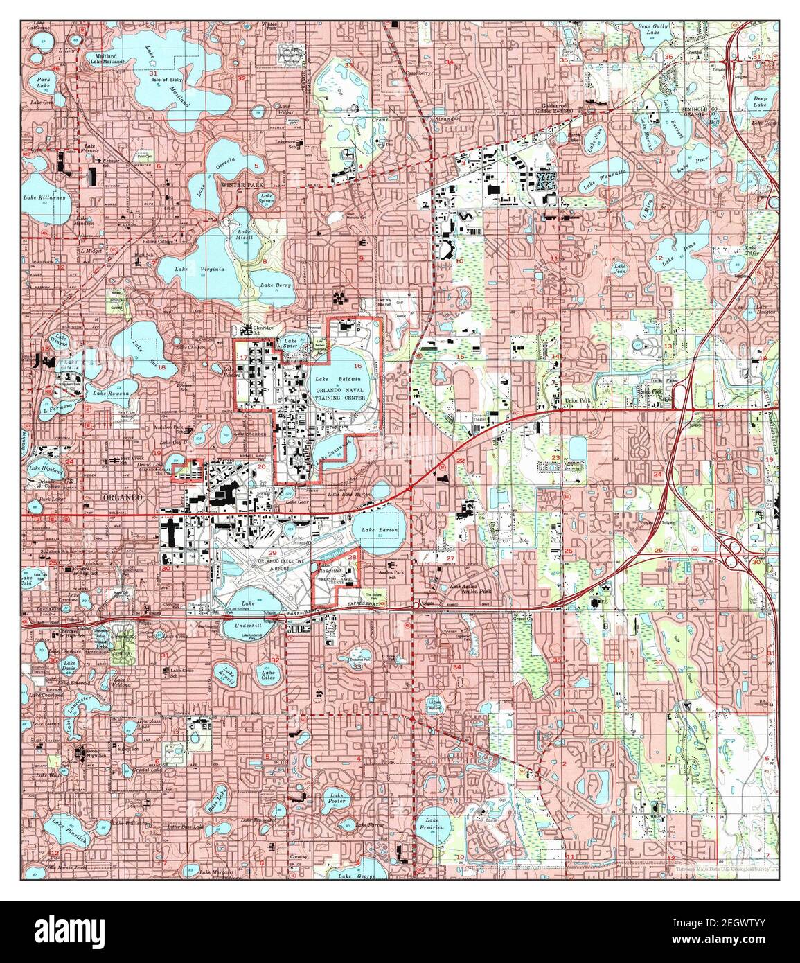 Orlando East, Florida, map 1994, 1:24000, United States of America by ...