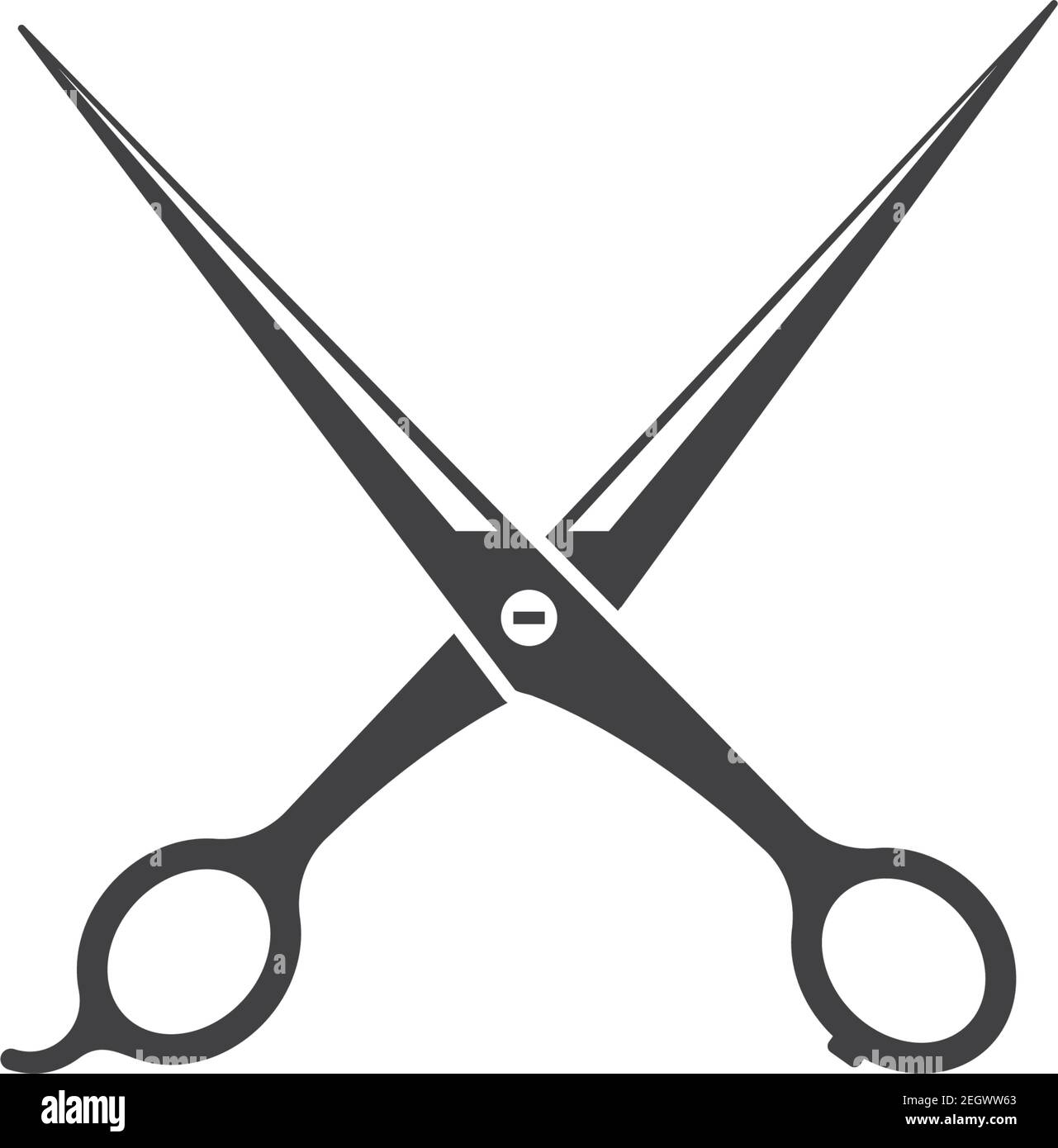 scissor icon logo vector illustration template Stock Vector Image & Art