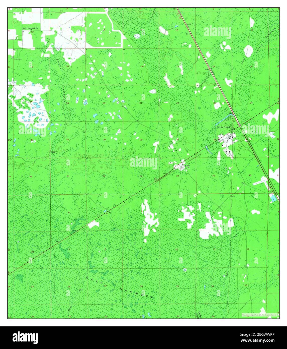 Otter Creek, Florida, map 1954, 124000, United States of America by