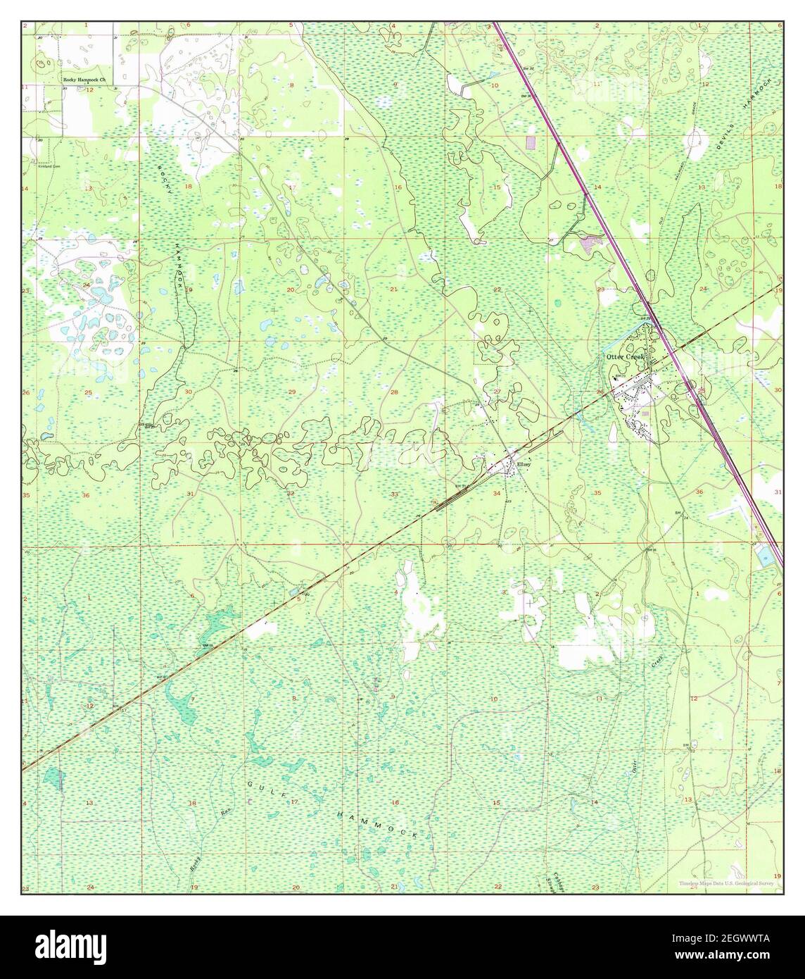 Otter Creek, Florida, map 1954, 124000, United States of America by