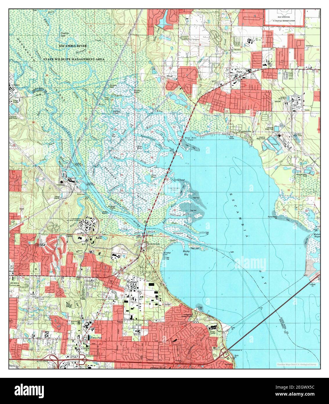 Pace, Florida, map 1994, 1:24000, United States of America by Timeless 