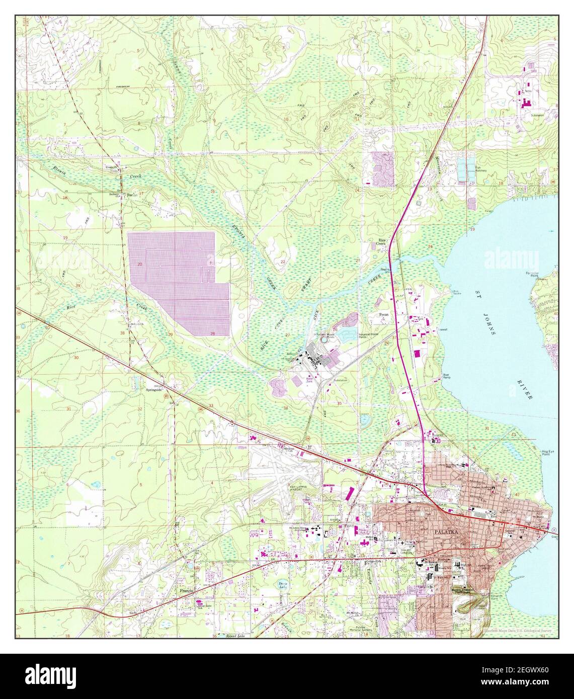 Palatka, Florida, map 1968, 124000, United States of America by