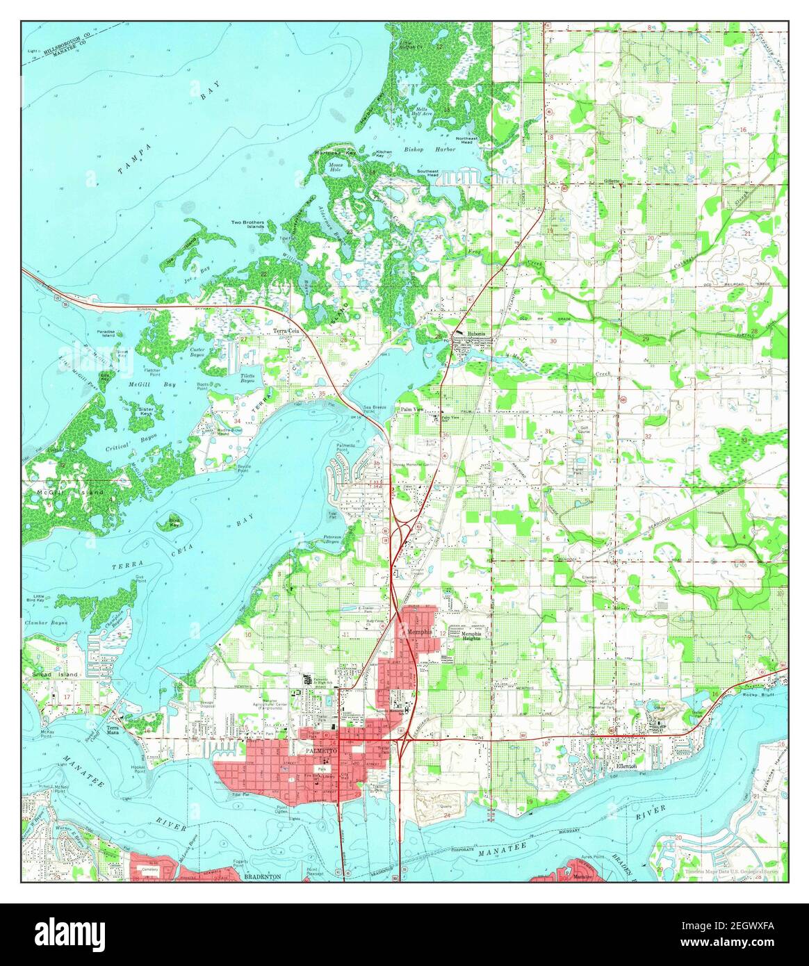Palmetto Florida map 1964 1 24000 - Palmetto Florida Map 1964 124000 United States Of America By Timeless Maps Data Us Geological Survey 2EGWXFA
