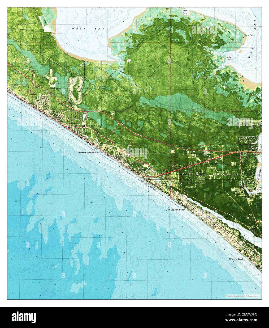 Panama city beach florida map Cut Out Stock Images & Pictures Alamy