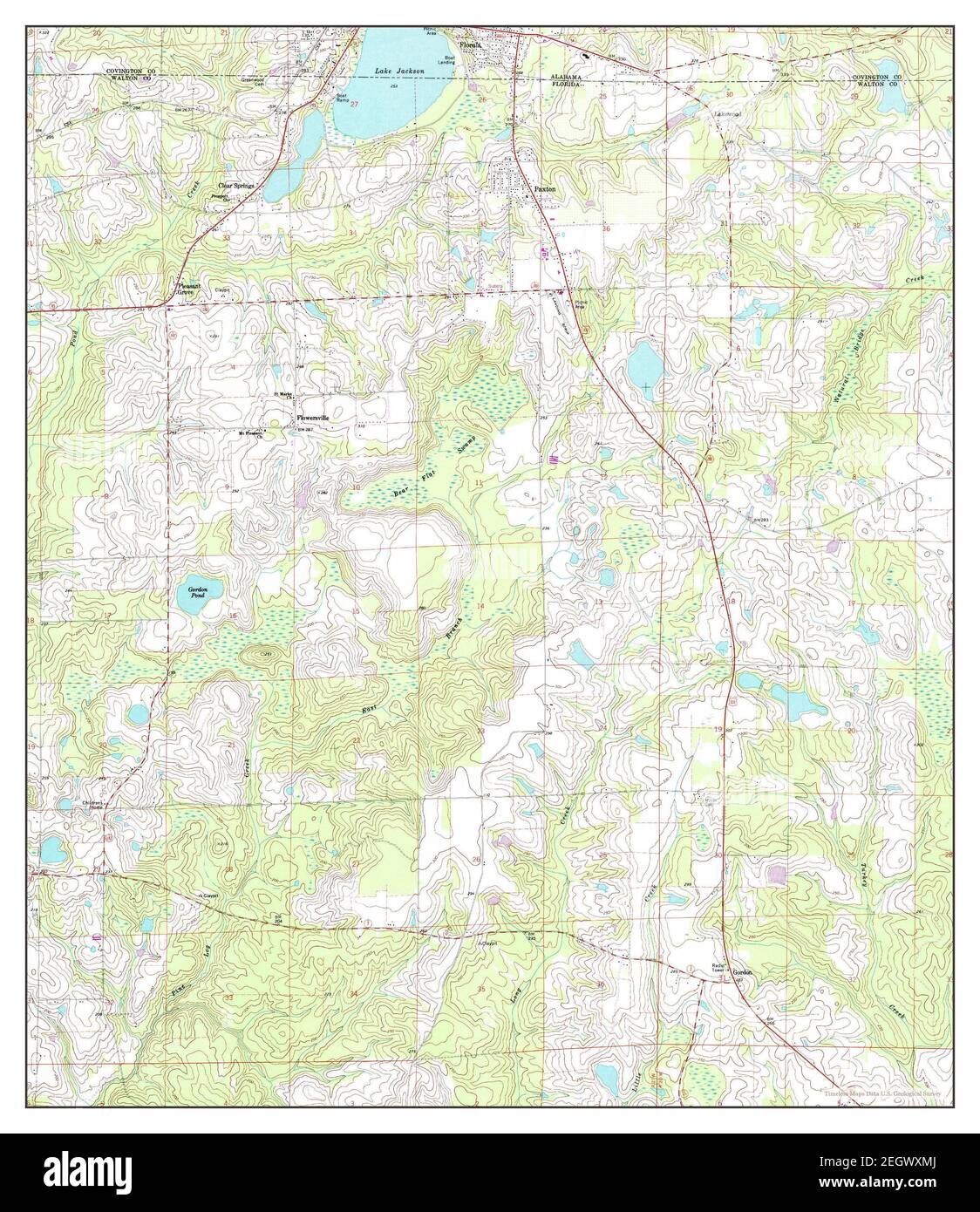 Paxton, Florida, map 1973, 124000, United States of America by