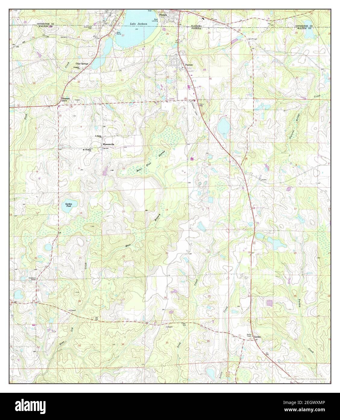 Paxton, Florida, map 1973, 124000, United States of America by