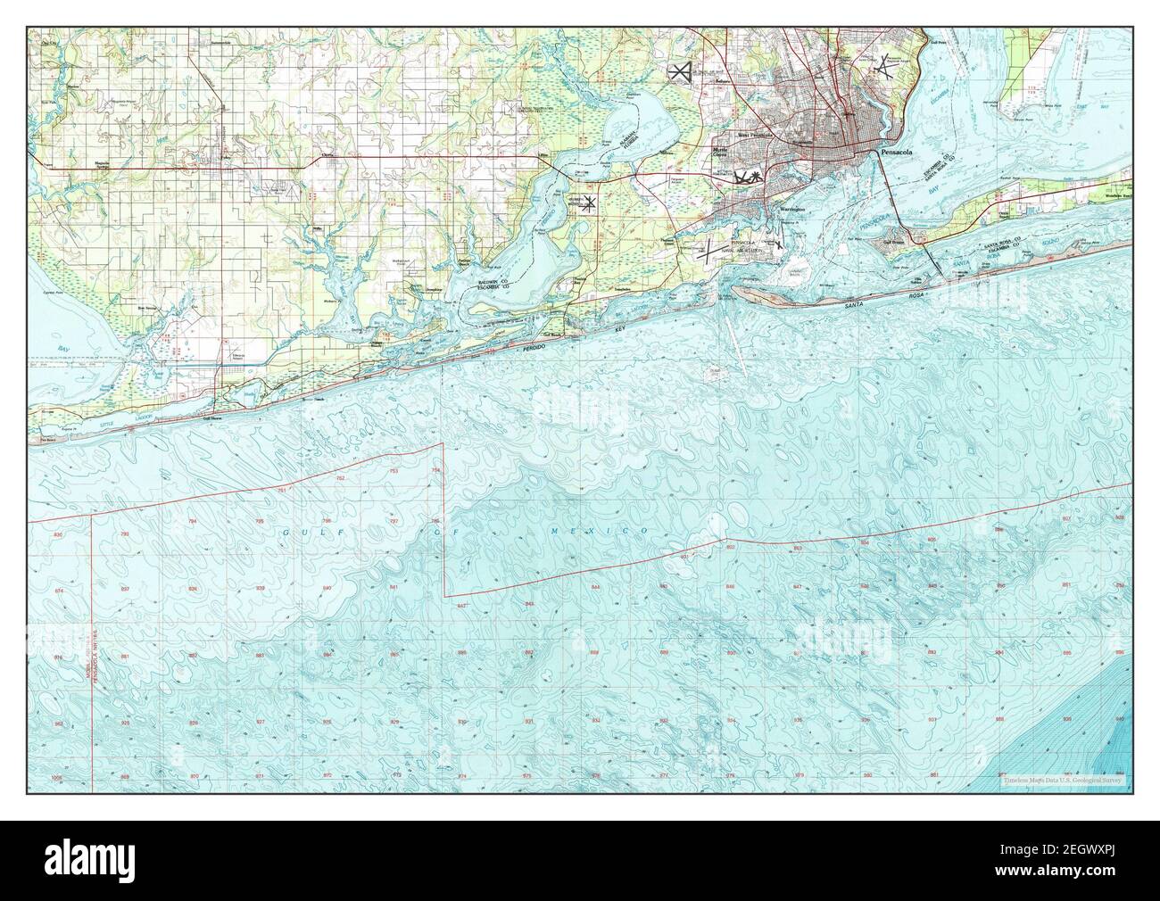 Vintage pensacola map hires stock photography and images Alamy