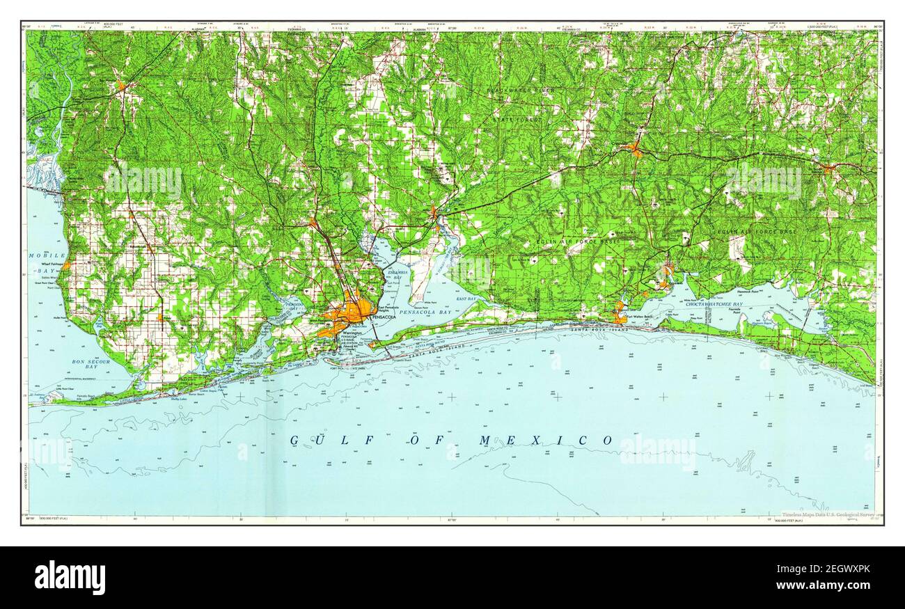 Vintage pensacola map hires stock photography and images Alamy