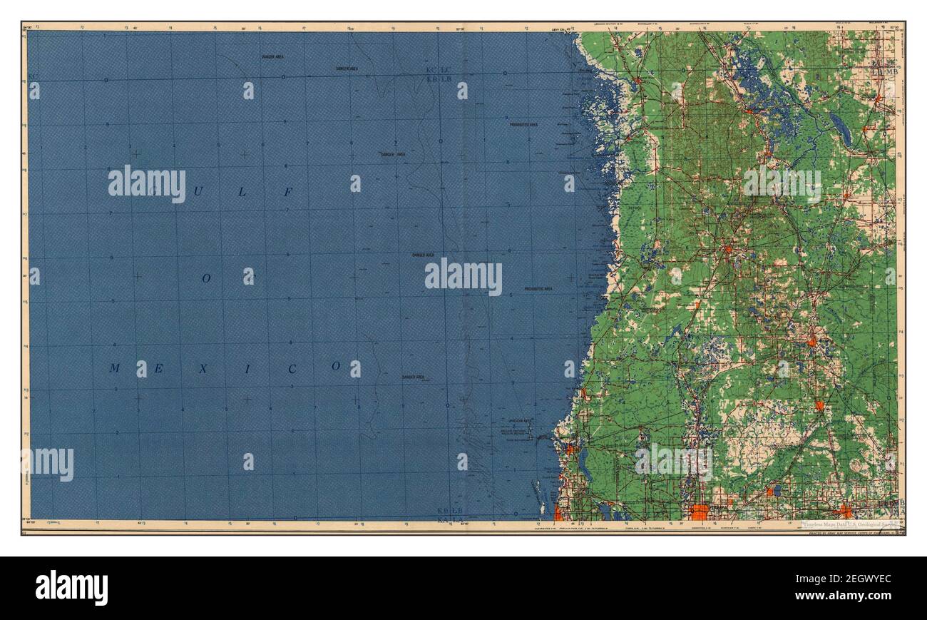 Plant City, Florida, map 1958, 1250000, United States of America by Timeless Maps, data U.S
