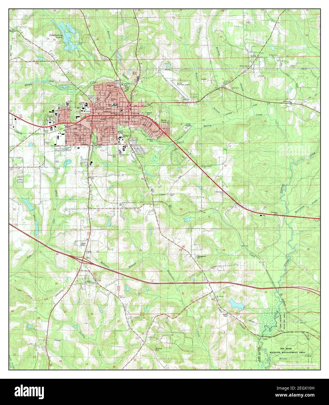 Quincy, Florida, map 1982, 124000, United States of America by