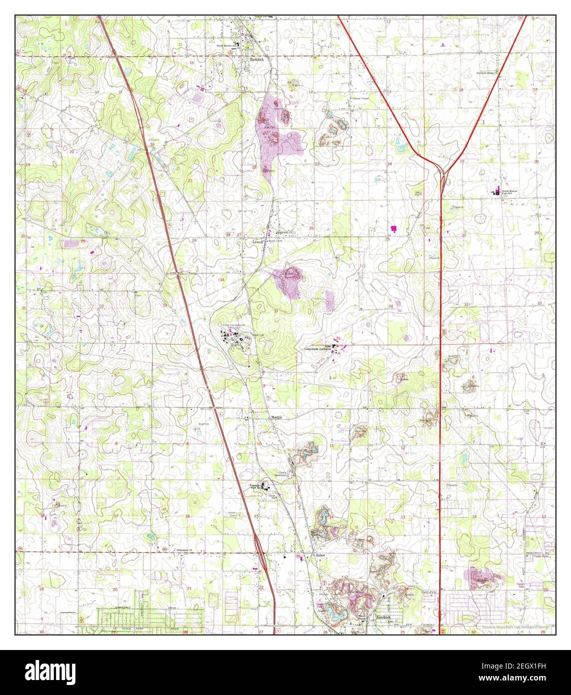 Reddick, Florida, map 1968, 124000, United States of America by