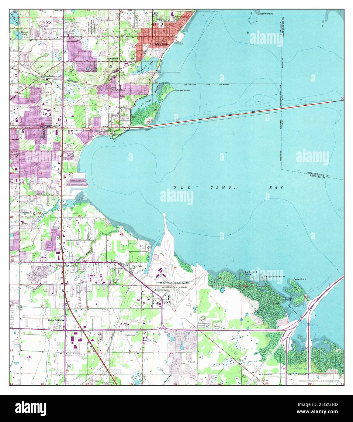 Safety Harbor, Florida, map 1956, 124000, United States of America by