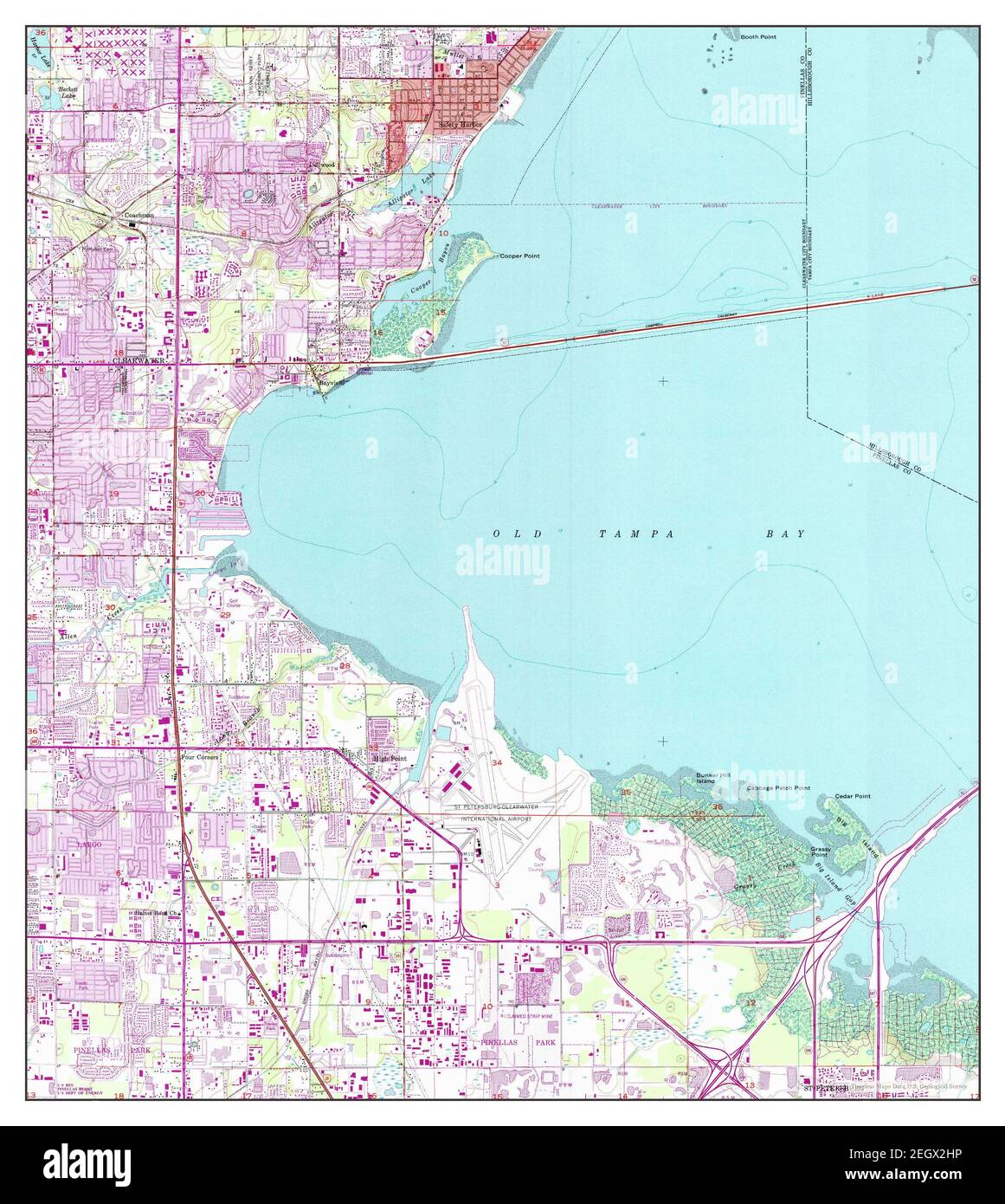 Safety Harbor, Florida, map 1956, 124000, United States of America by