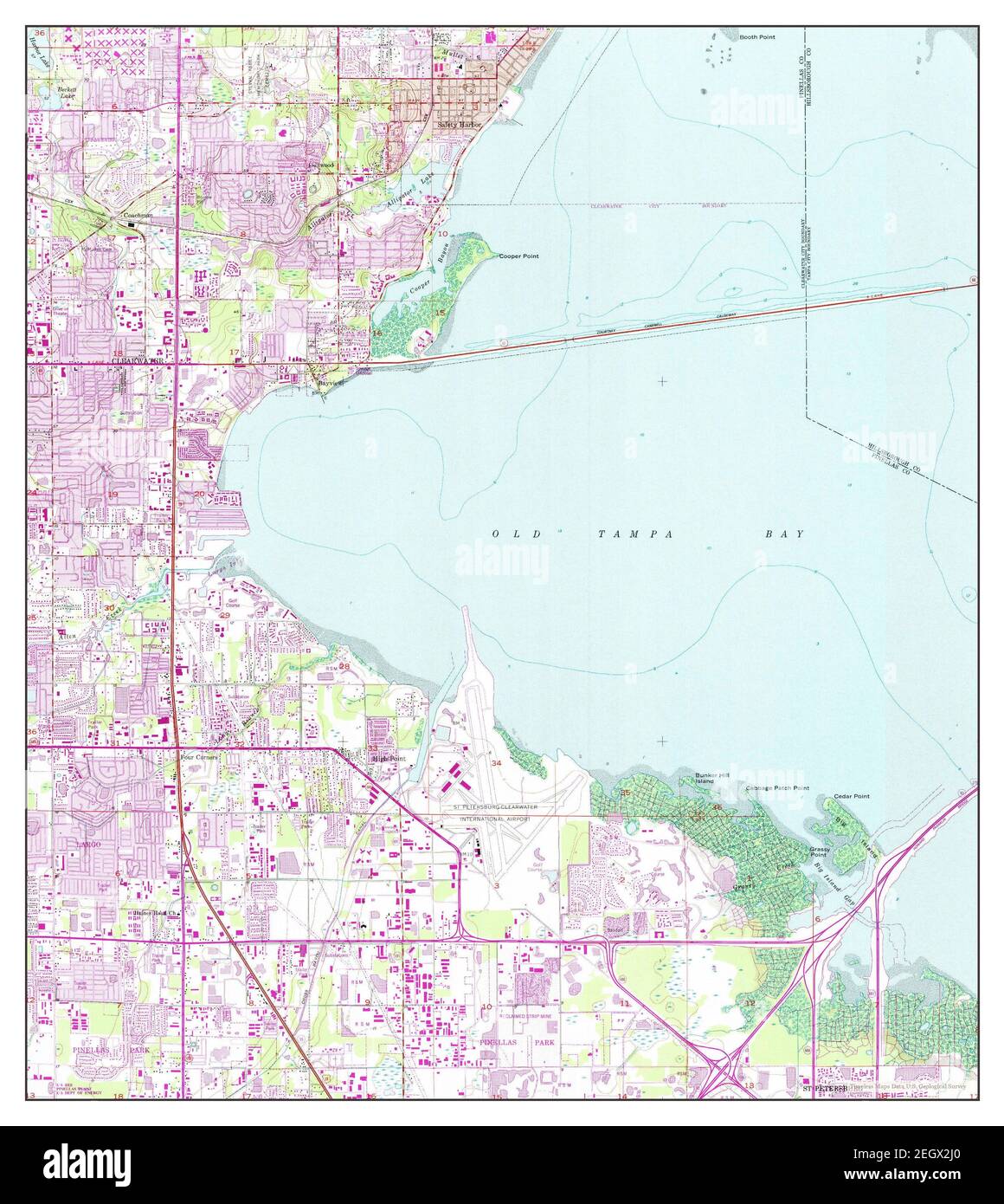 Safety Harbor, Florida, map 1956, 124000, United States of America by