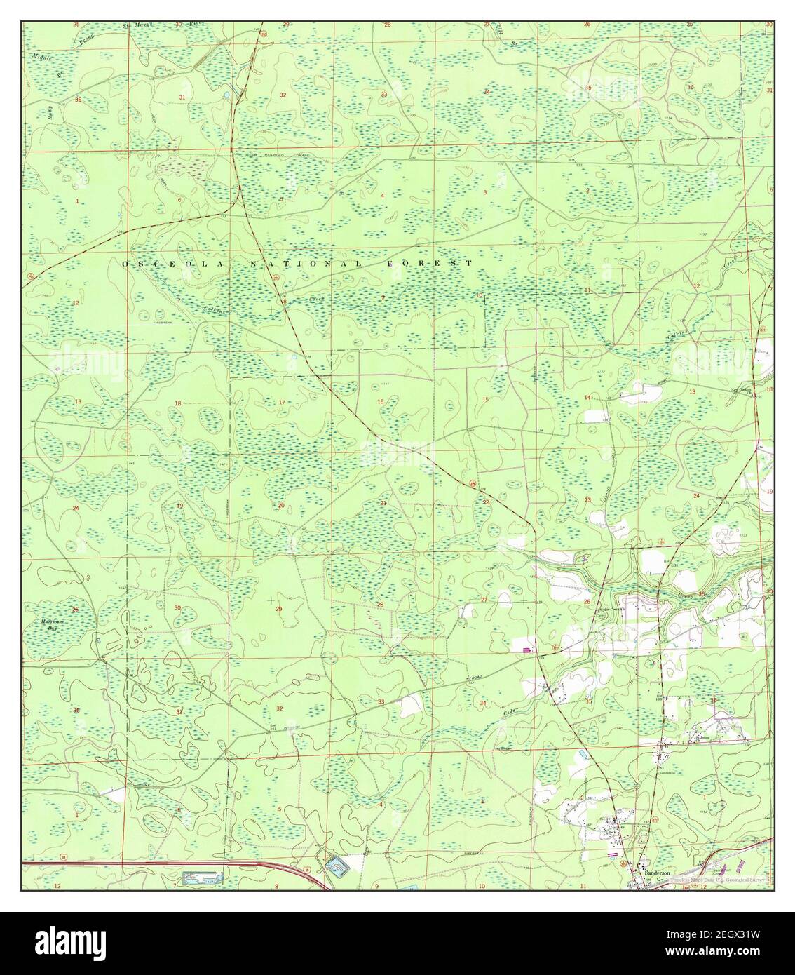 Sanderson North, Florida, map 1969, 124000, United States of America by Timeless Maps, data U.S