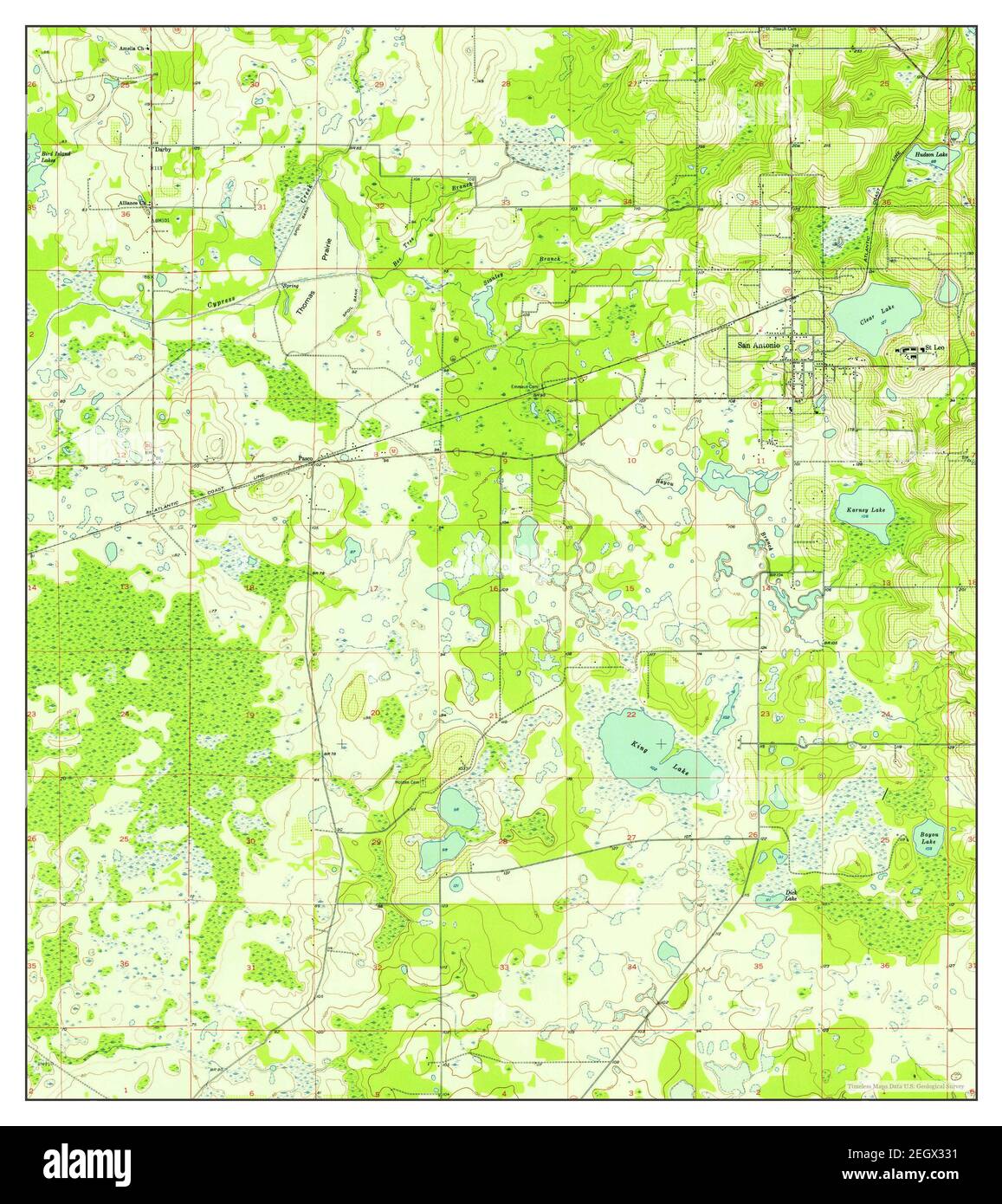 San Antonio Florida Map San Antonio, Florida, Map 1954, 1:24000, United States Of America By  Timeless Maps, Data U.s. Geological Survey Stock Photo - Alamy