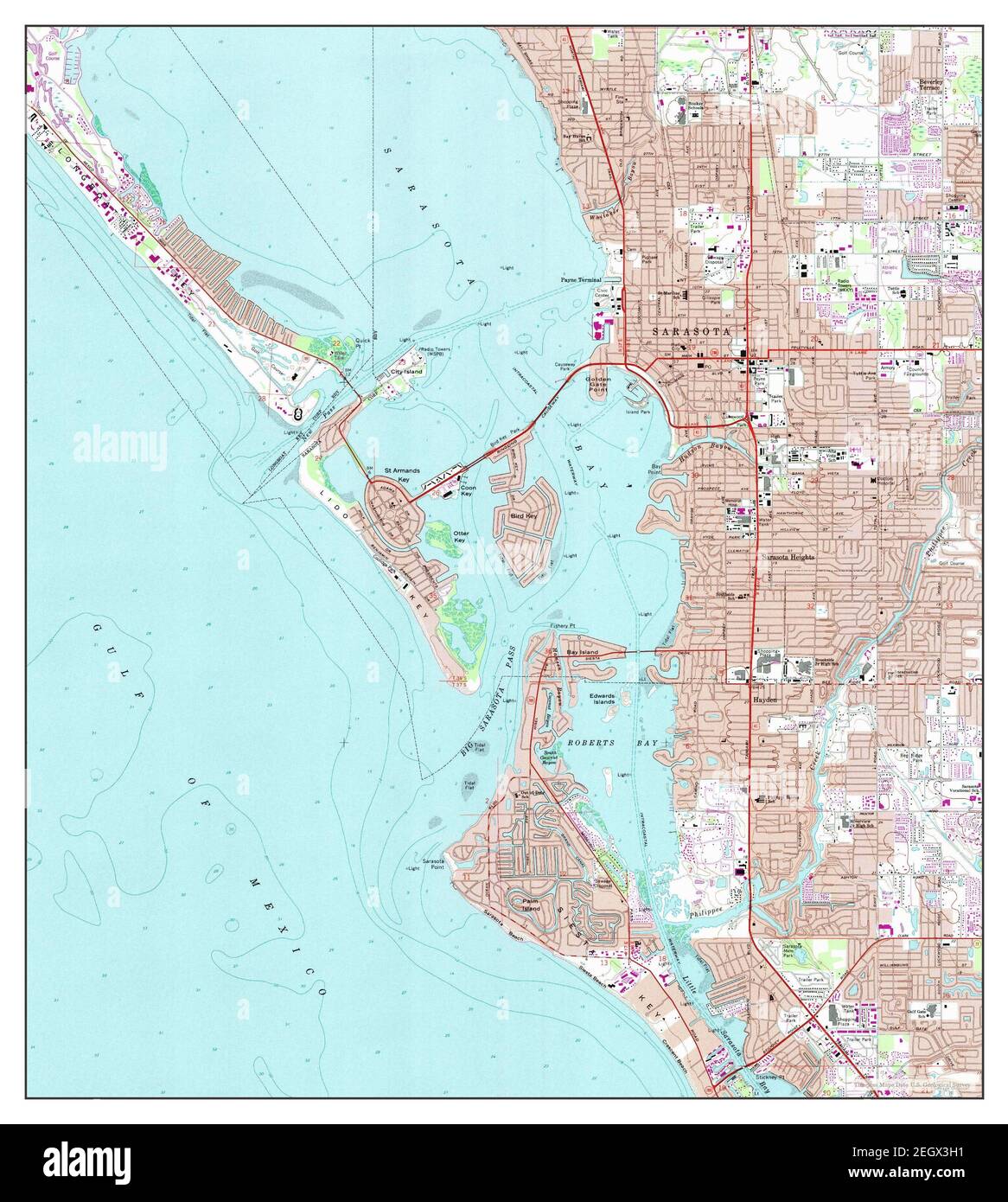 Sarasota, Florida, map 1973, 1:24000, United States of America by ...