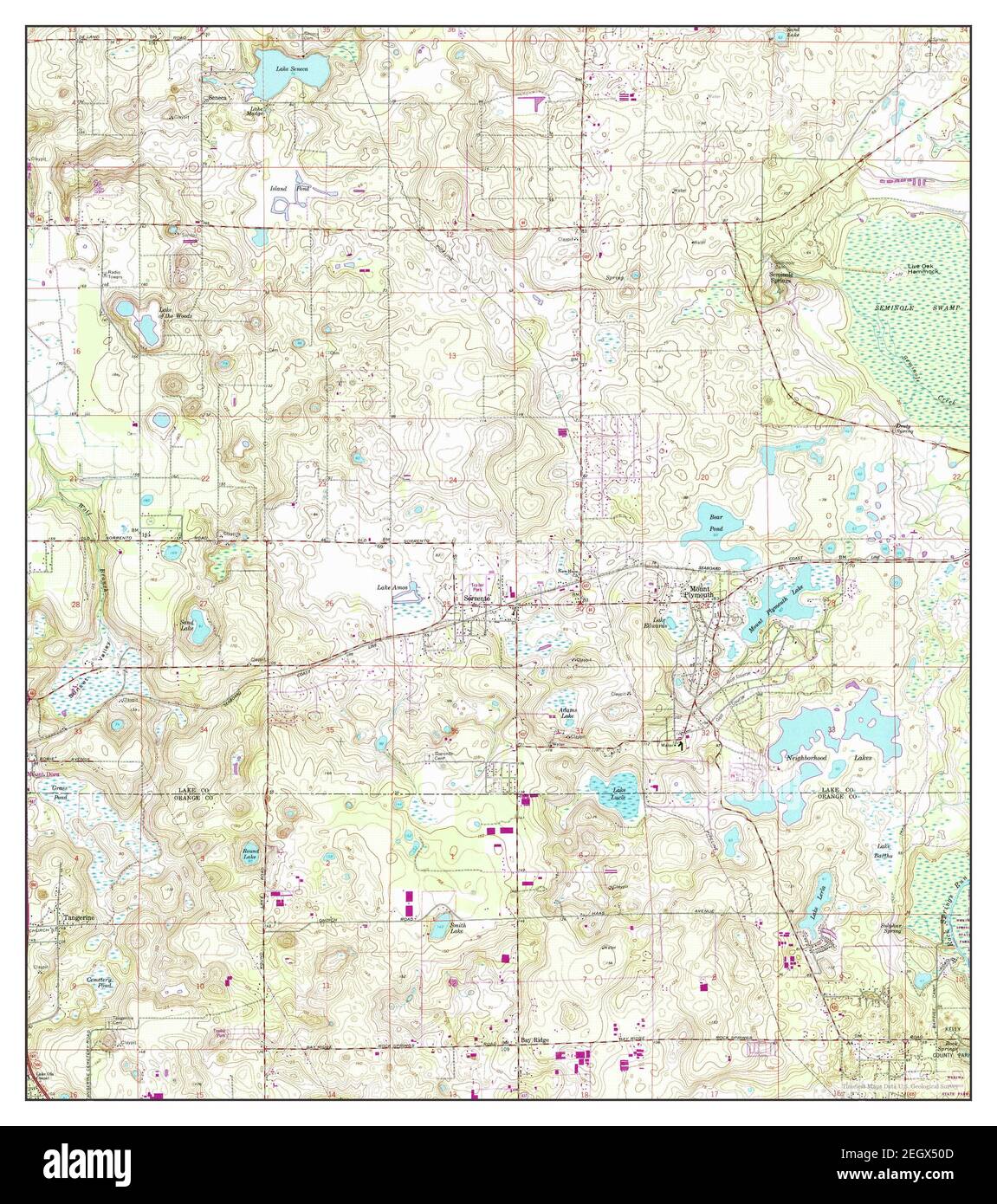 Sorrento, Florida, map 1960, 124000, United States of America by