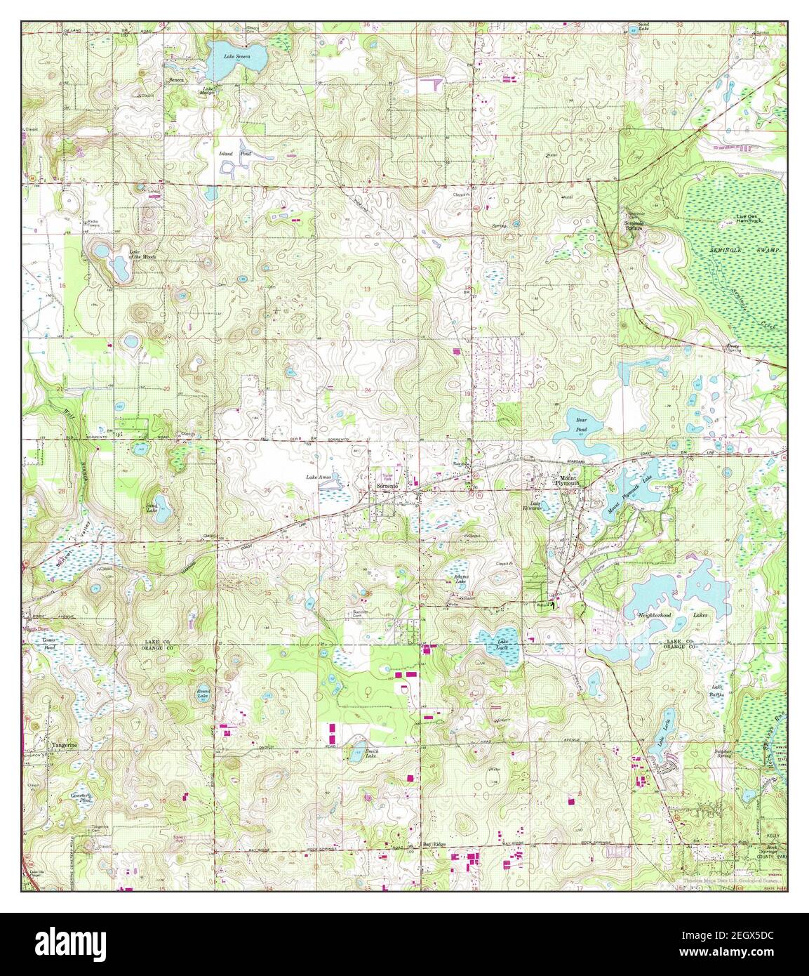 Sorrento, Florida, map 1960, 124000, United States of America by